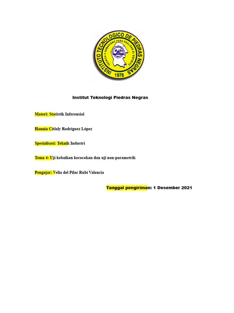 Unit 4. Uji Kebaikan Padan Dan Uji Nonparametrik | PDF