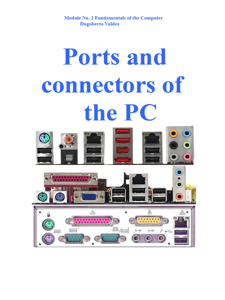 Ports and Connectors of The PC | PDF | Usb | Hdmi