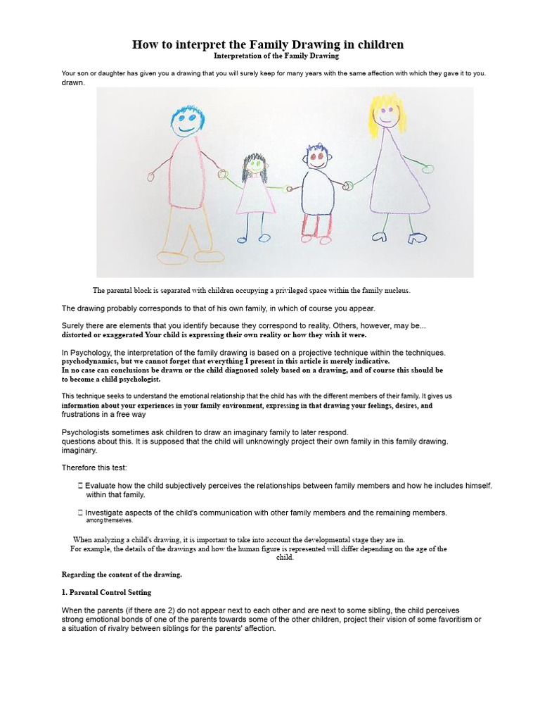 Interpreting Children's Family Drawings | PDF | Sibling | Family