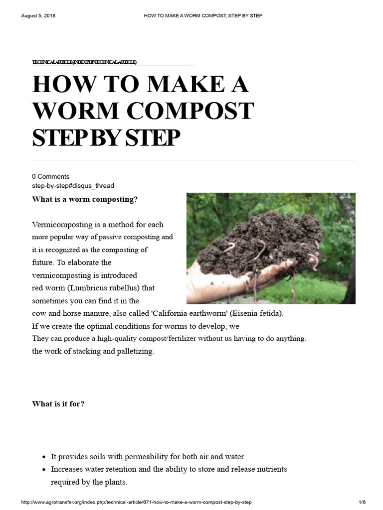 Step-by-Step Guide to Worm Composting | PDF | Soil | Compost