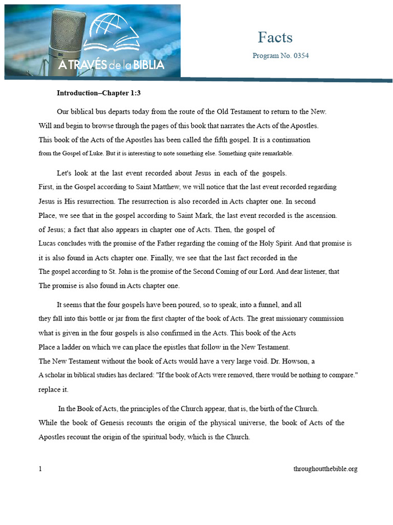 Overview of the Acts of the Apostles | PDF | Acts Of The Apostles | Sermon