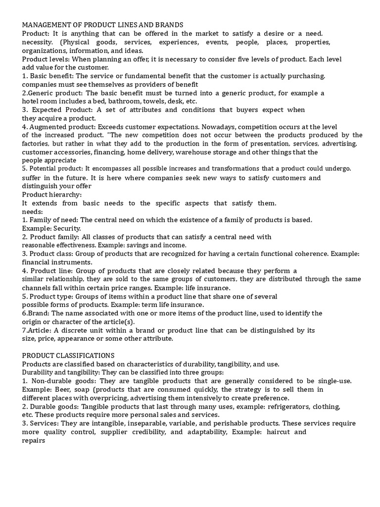 Product Line and Brand Management Guide | PDF | Pricing | Product ...