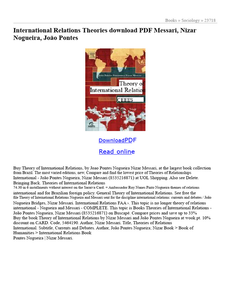 International Relations Theories PDF | PDF
