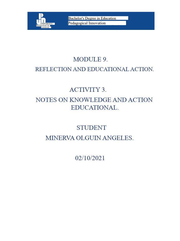 Educational Action and Reflection Strategies | PDF | Pedagogy | Teachers