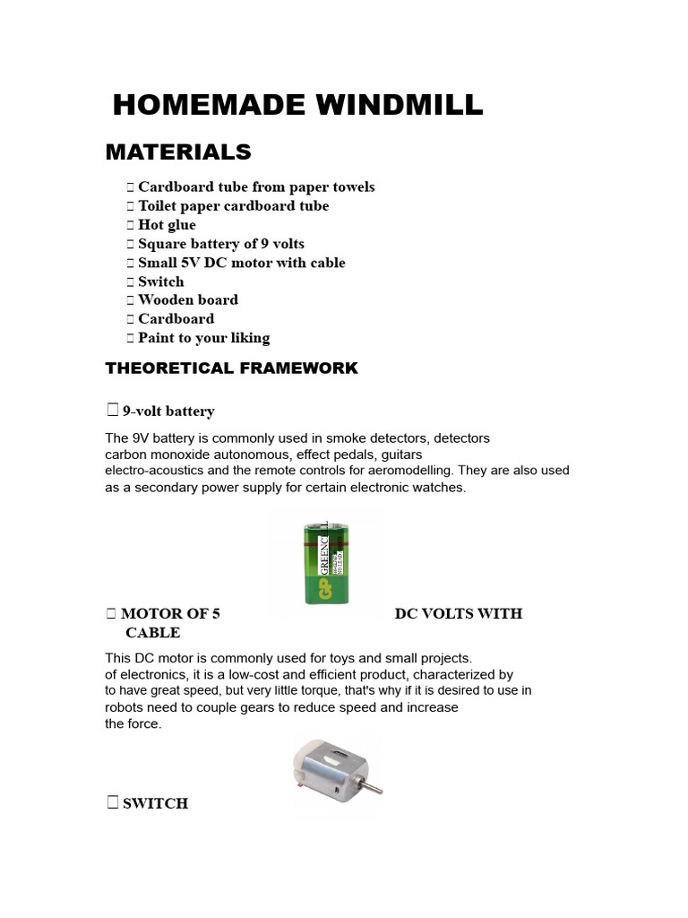 Homemade Windmill | PDF