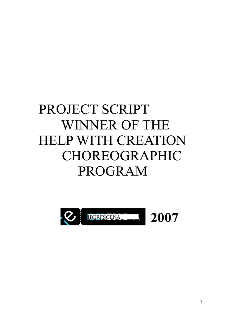 Dance Theater Script | PDF | Dances