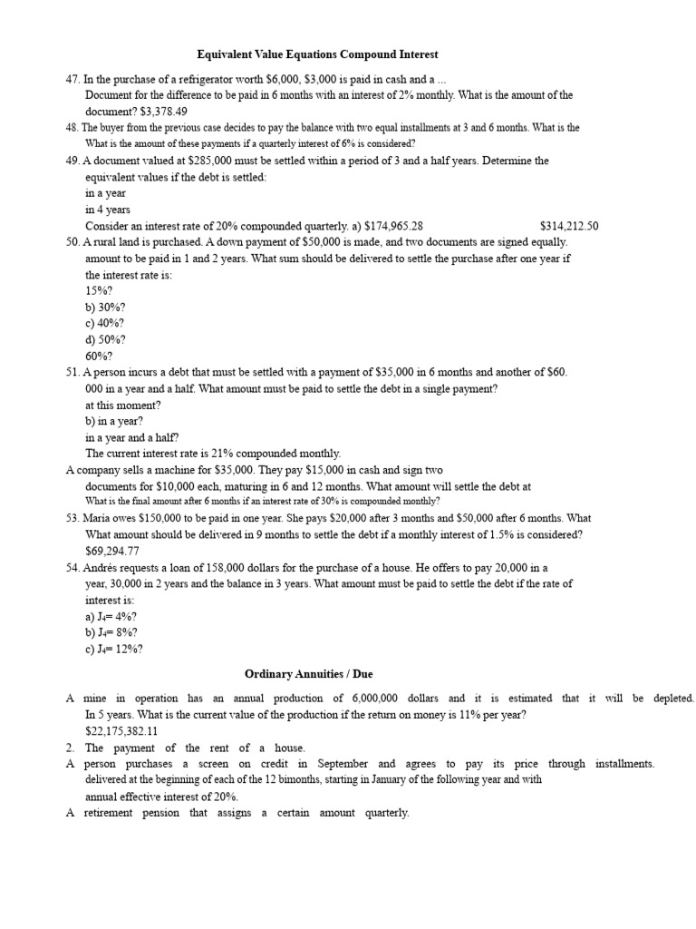 Practice 2 Complete | PDF | Interest | Present Value