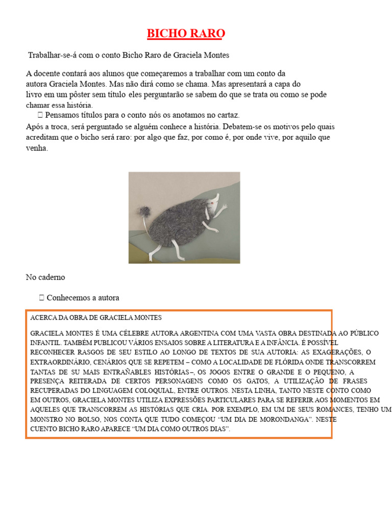 BICHO RARO Sequência Agosto - Setembro | PDF | Contos