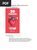 36 Questions to Fall in Love | PDF
