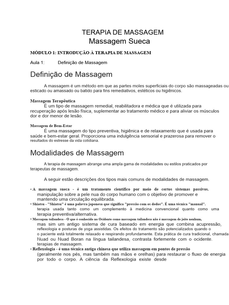 Guia Completo sobre Terapia de Massagem | PDF | Corpo humano | Esqueleto