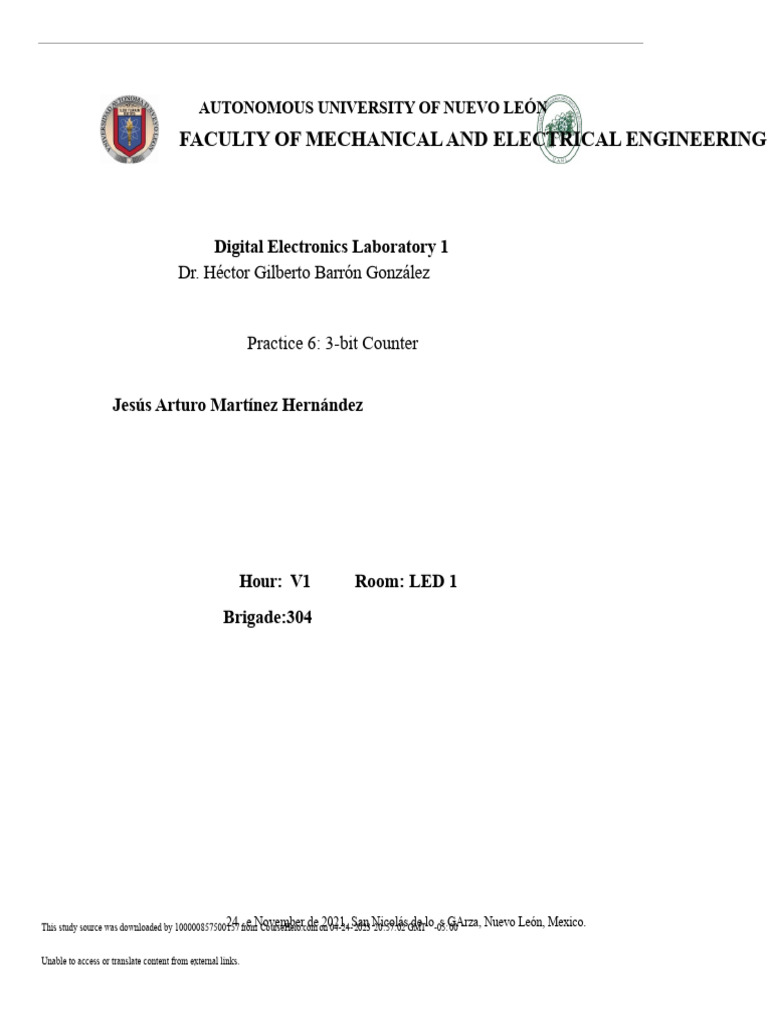 Practice 6 3-Bit Counter 2 | PDF | Digital Electronics | Computer ...