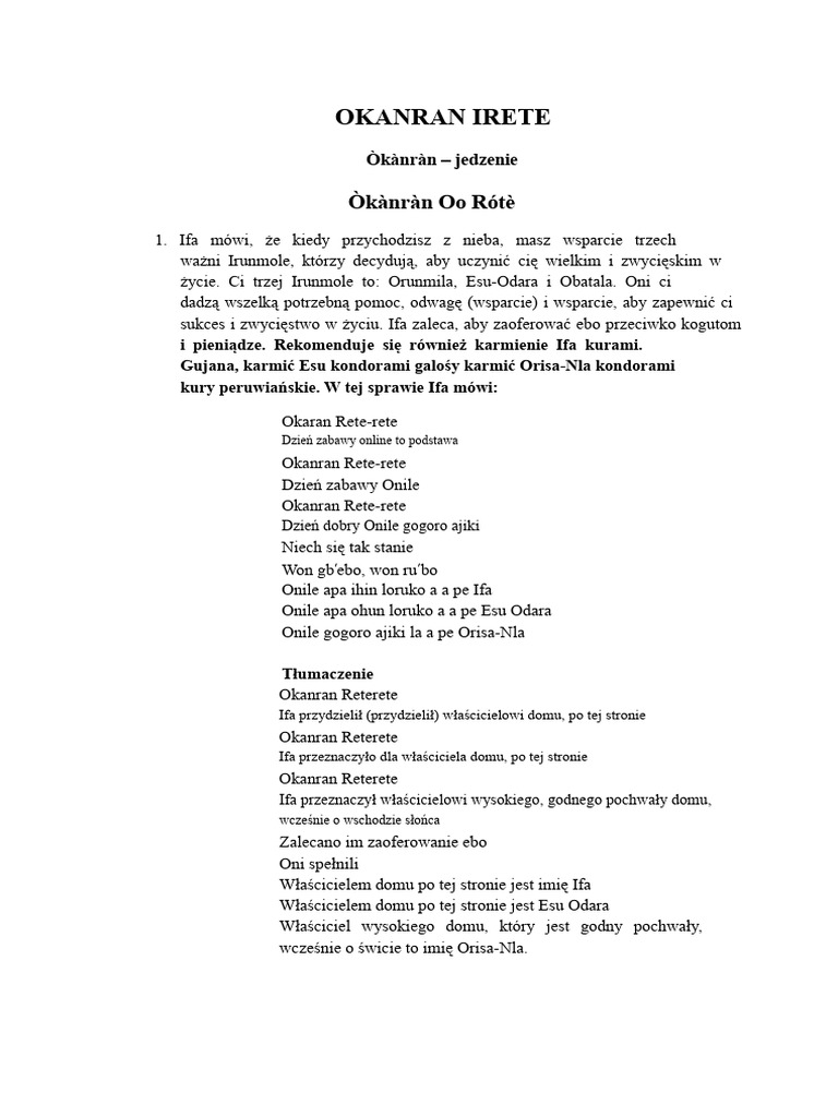 14 Okanran Irete Po Hiszpańsku | PDF
