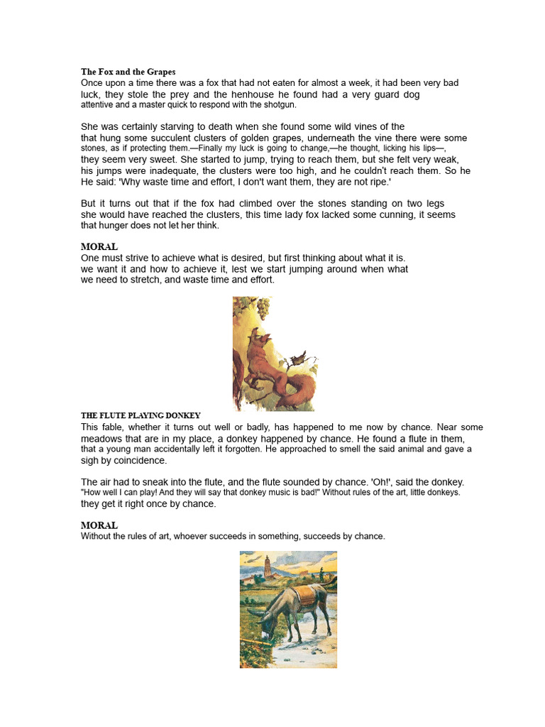10 Fables With Drawing | PDF