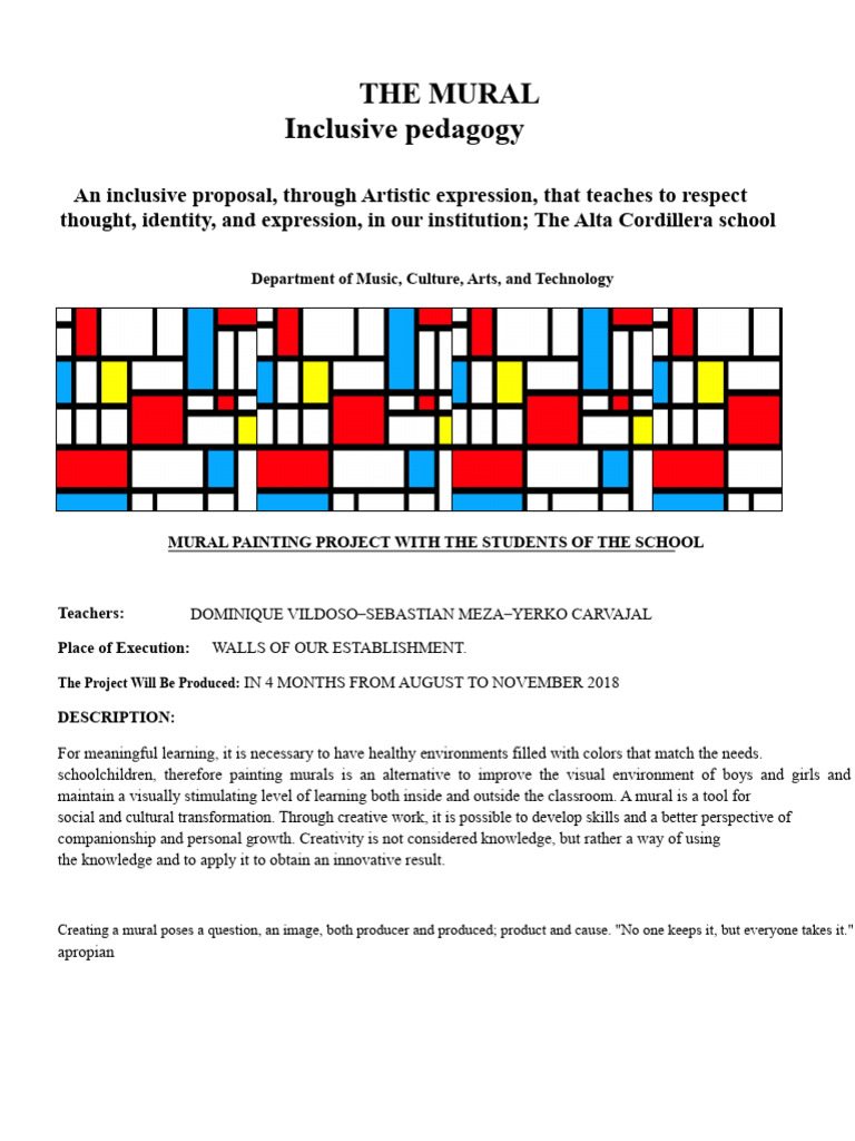 Artistic Murals Project | PDF | Drawing | Mural