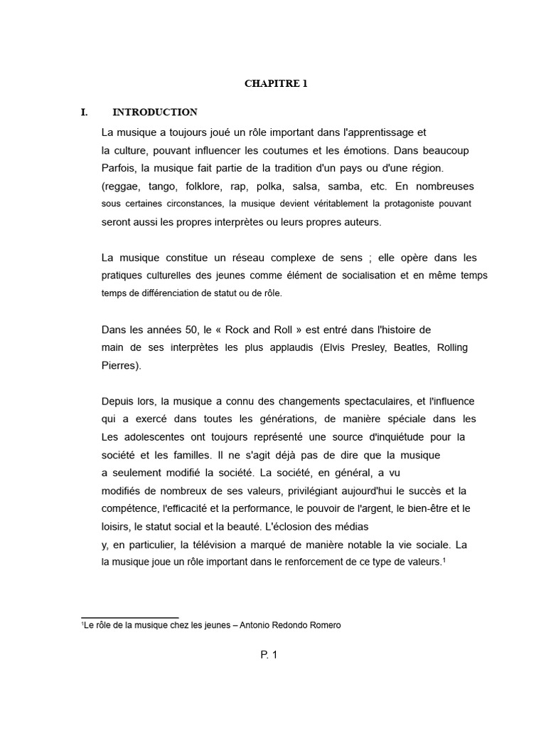 Influence de La Musique Sur Les Jeunes Complète | PDF | Adolescence ...