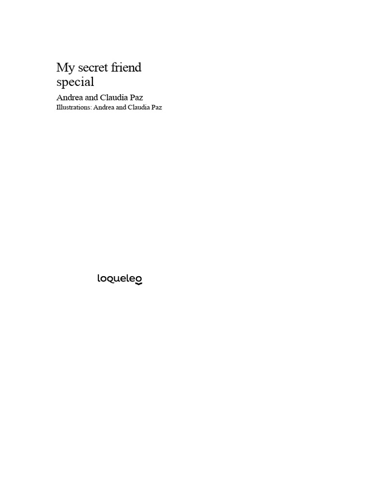 My Special Secret Friend | PDF