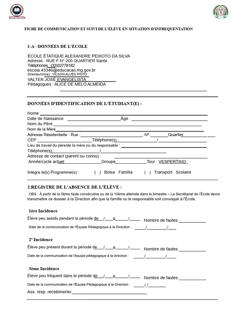 Suivi de l'Infrequentation Scolaire | PDF