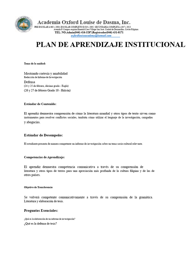 Inglés 10 Semana 8 | PDF | Comunicación | Aprendizaje
