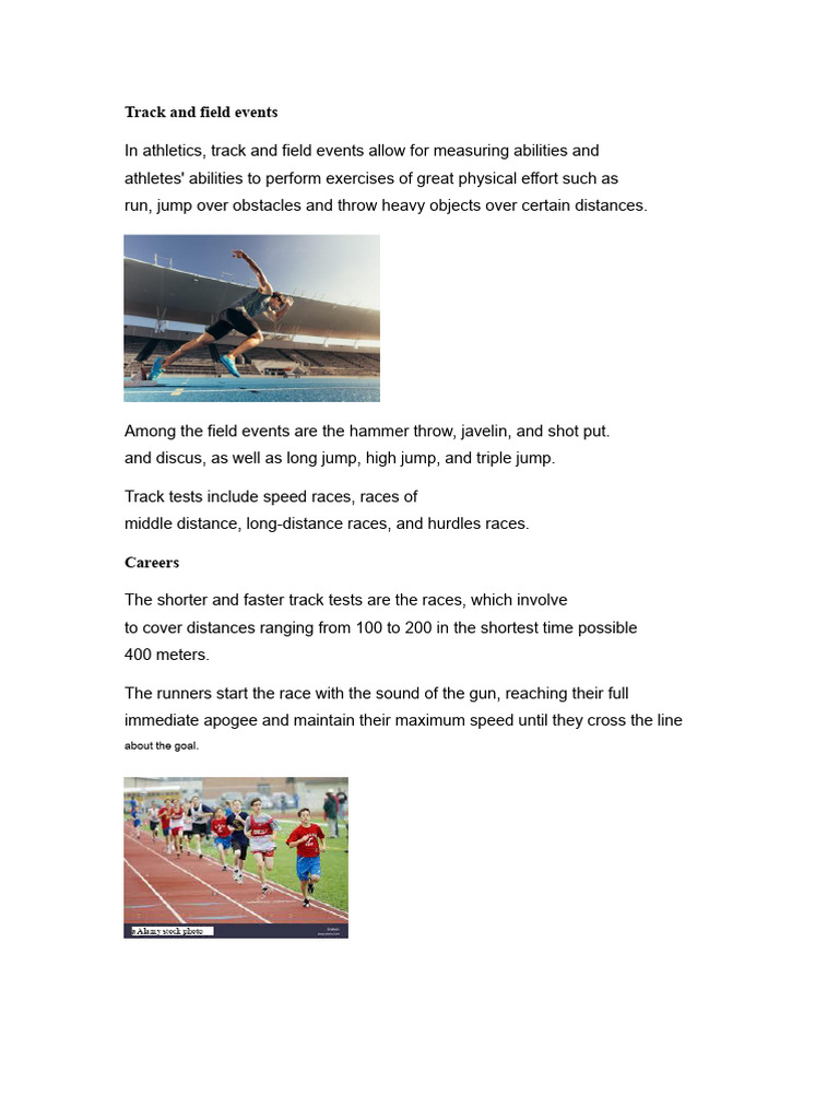Overview of Track and Field Events | PDF | Track And Field