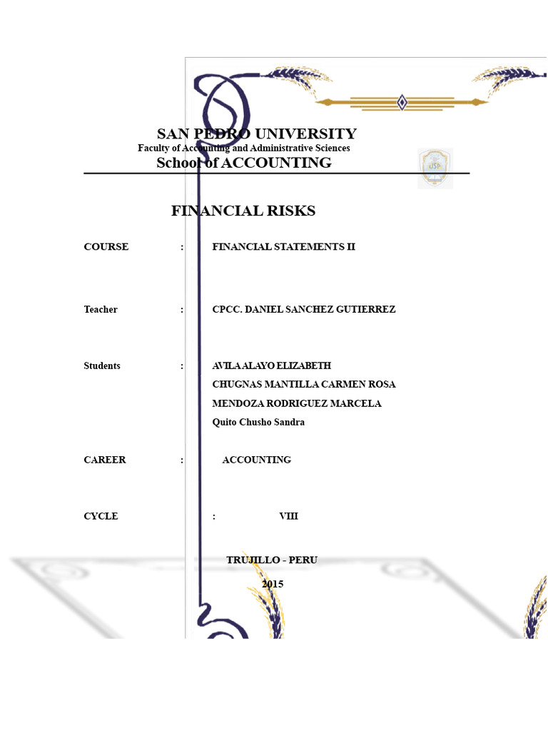 Understanding Financial Risks in Business | PDF | Financial Risk | Risk