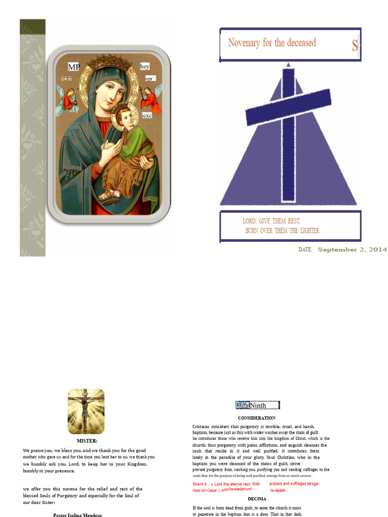 Novena For The Dead | PDF | Purgatory | Mary, Mother Of Jesus