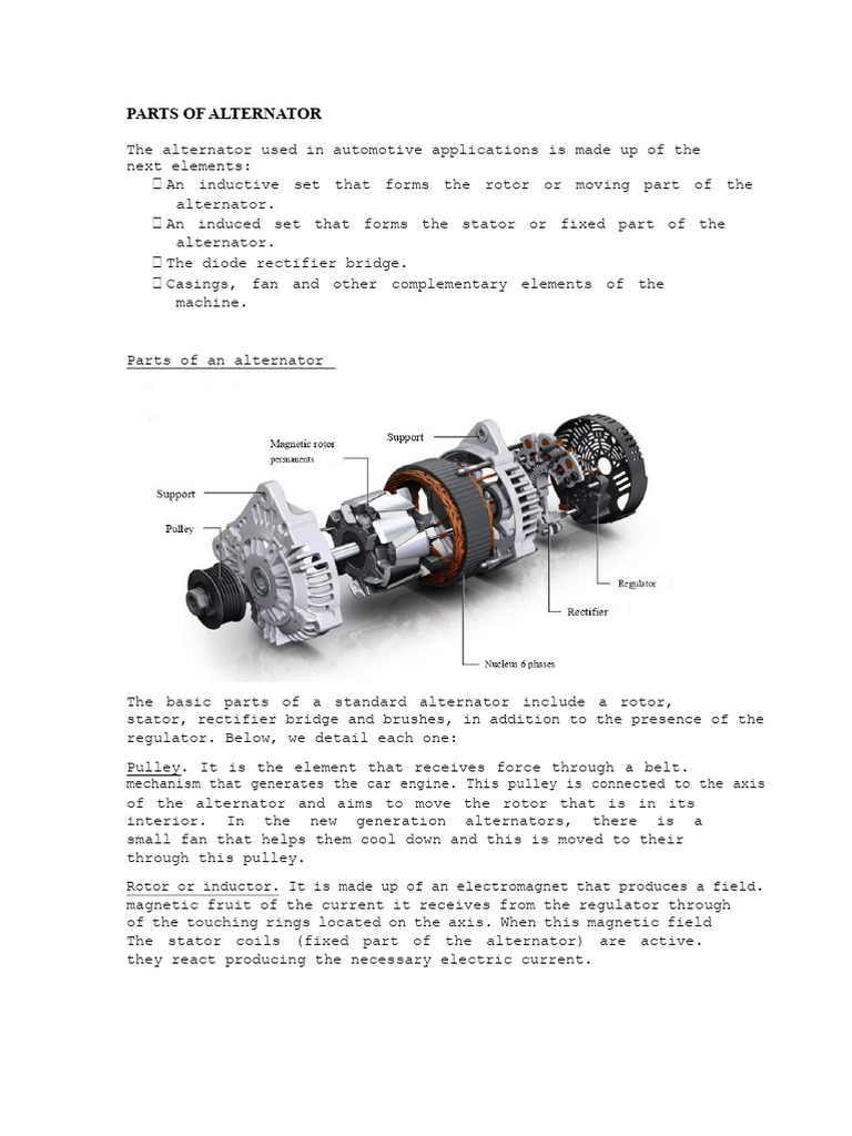 Report On An Alternator | PDF | Voltage | Electrical Components