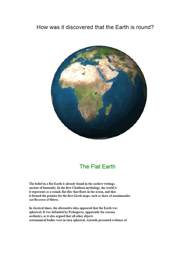 Discovery of Earth's Spherical Shape | PDF