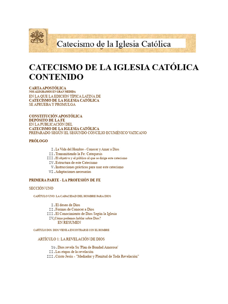 Catecismo de La Iglesia Católica | PDF | Sacramentos | Cristo (título)