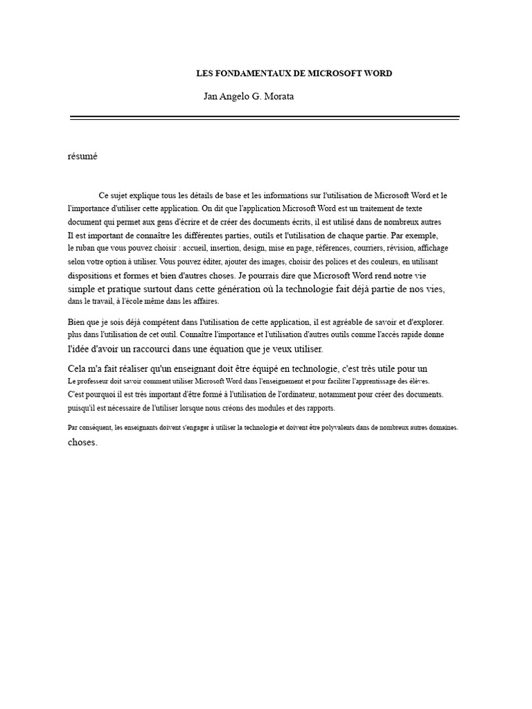 Guide essentiel sur Microsoft Word | PDF