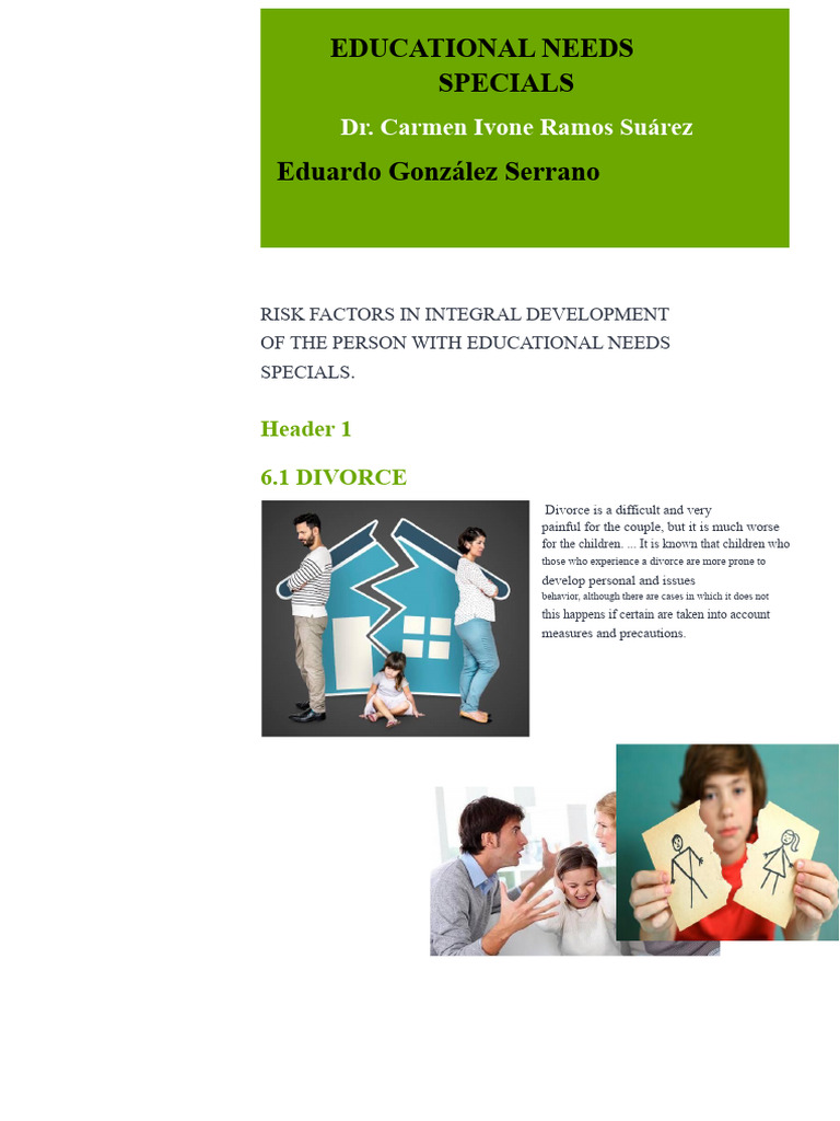 Risk Factors in Special Education Needs | PDF | Substance Abuse | Family