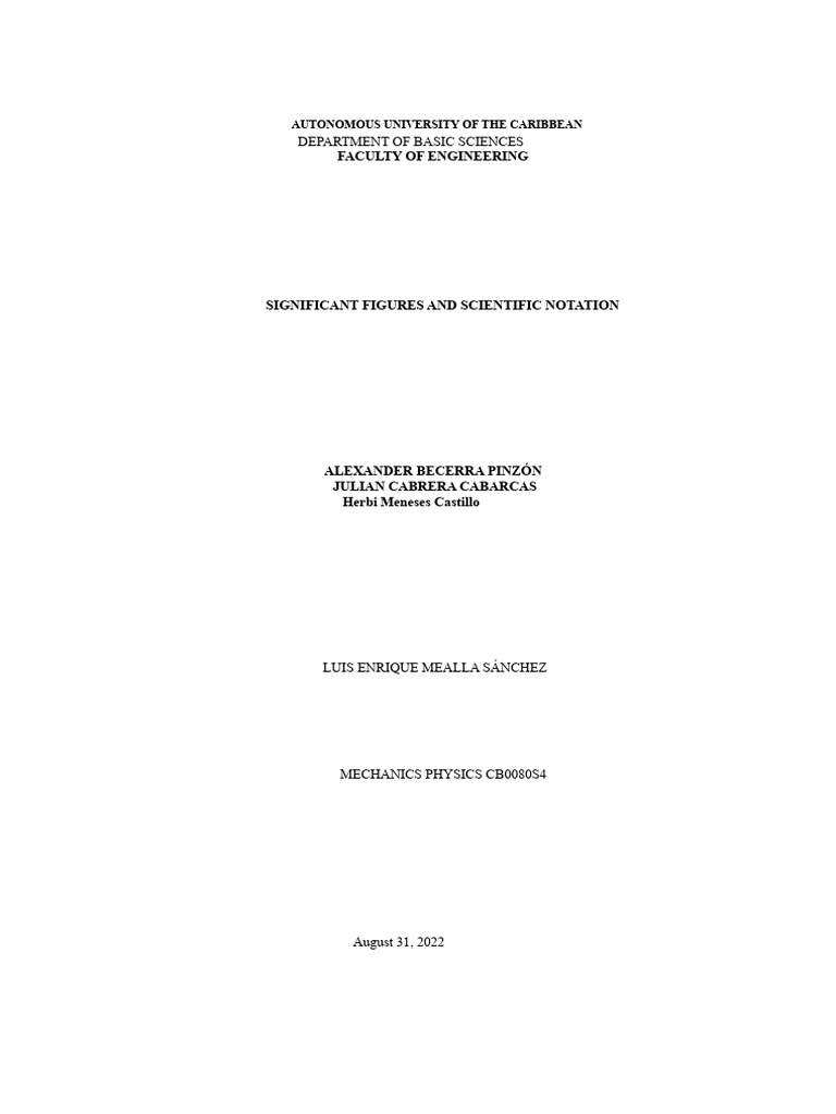 Significant Figures and Scientific Notation Guide | PDF | Significant ...
