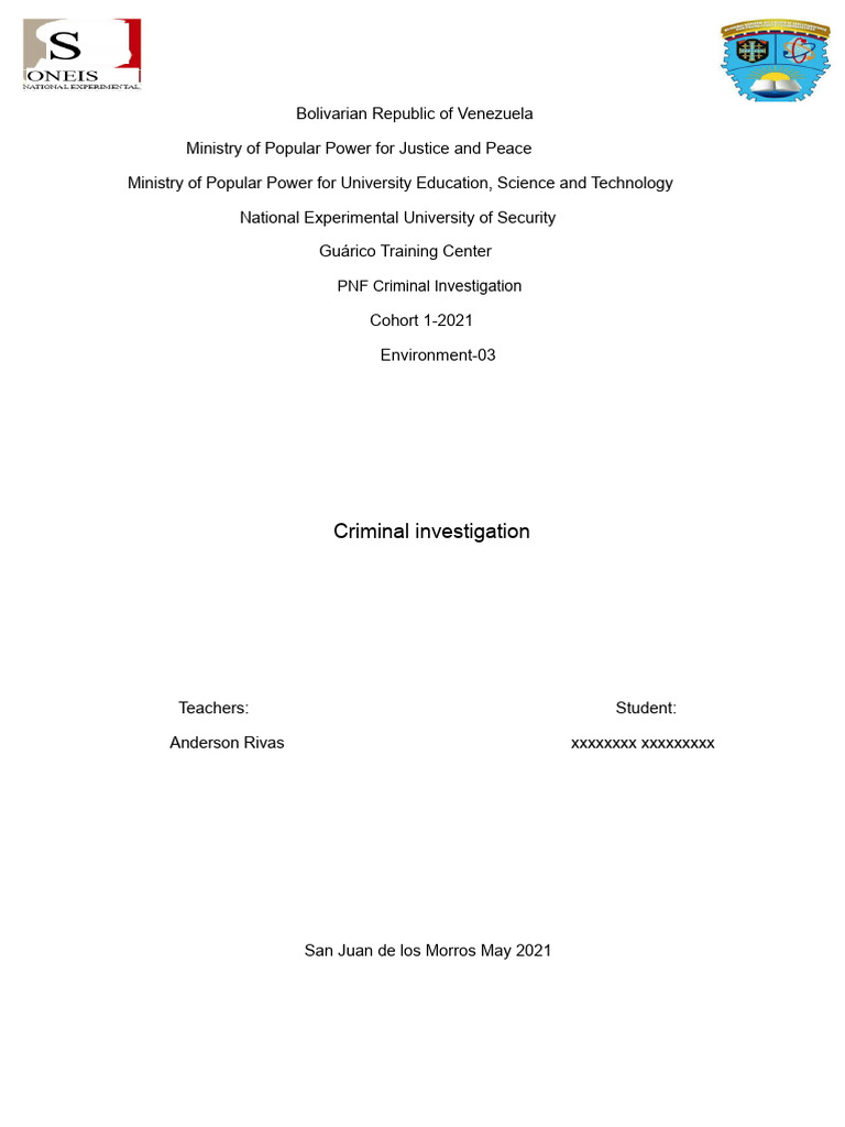 Criminal Investigation Topic 1 | PDF | Crime & Violence | Crimes