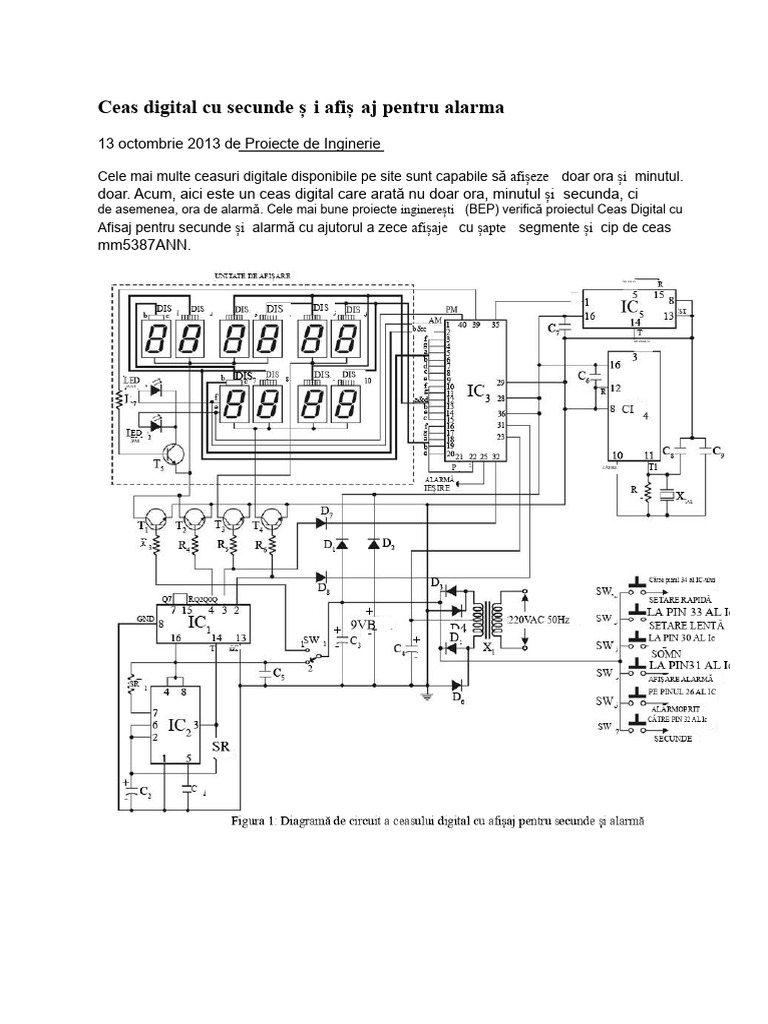 Circuit de Ceas Digital | PDF