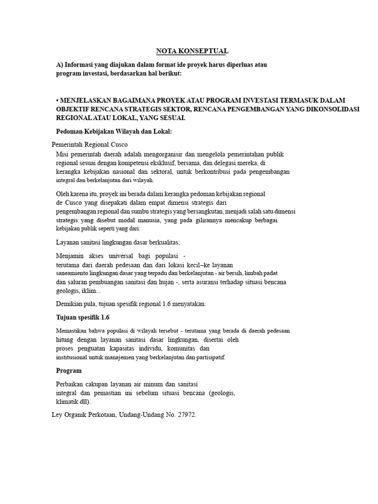 Nota Konceptual | PDF