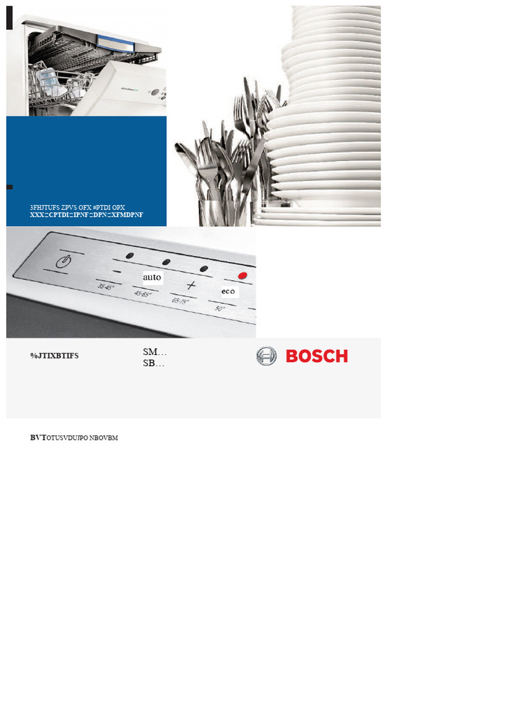 Manual Del Usuario Del Lavavajillas Bosch SMU50M05AU | PDF ...