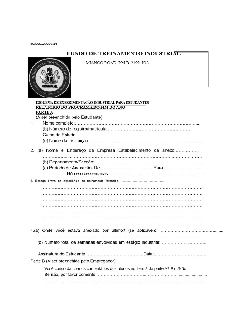 Formulário ITF 8 | PDF