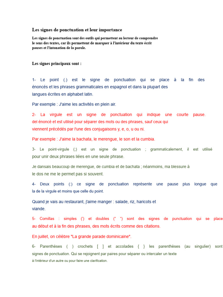 Signes de ponctuation et leur rôle | PDF | Ponctuation | Phrase