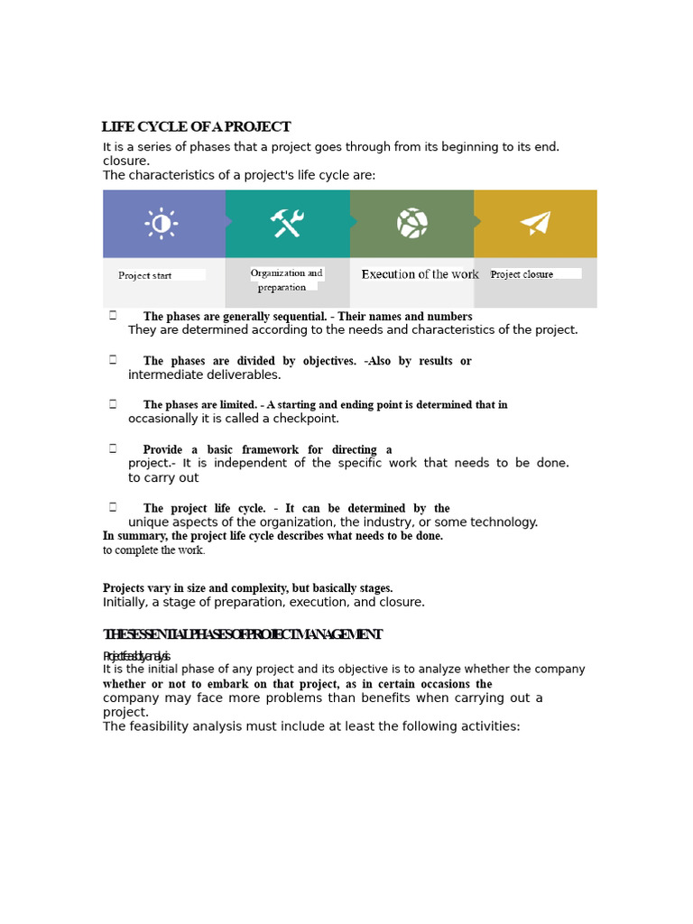 Project Life Cycle and Management Phases | PDF | Project Management ...