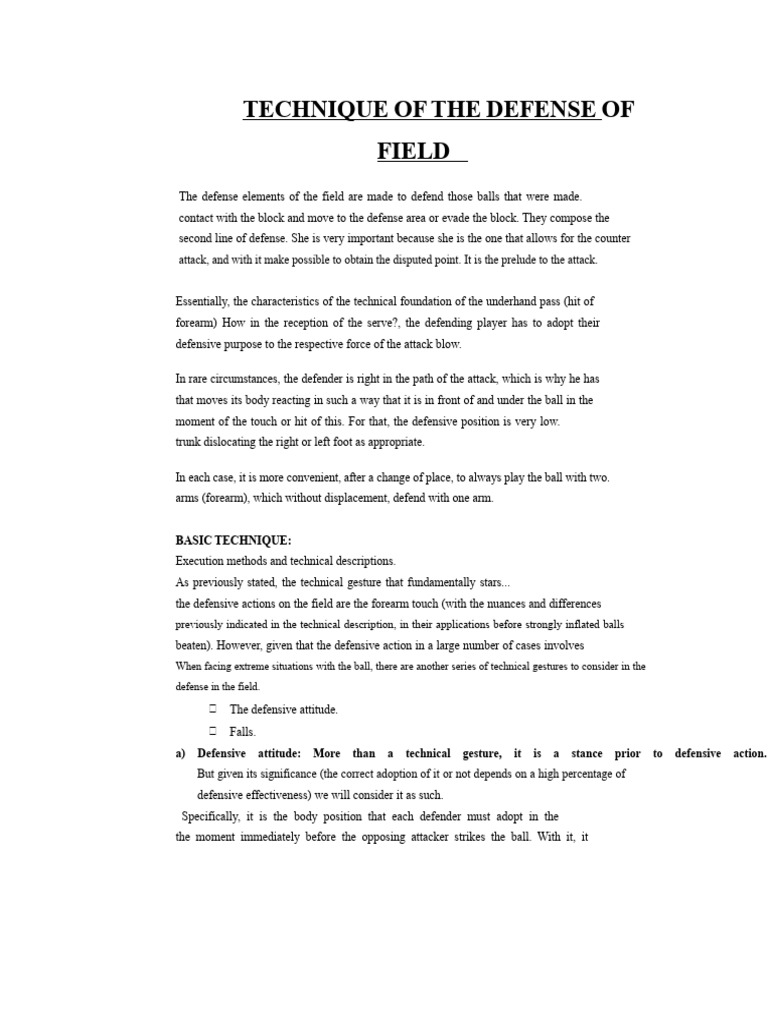 Technique of Field Defense | PDF | Hip | Anatomical Terms Of Motion