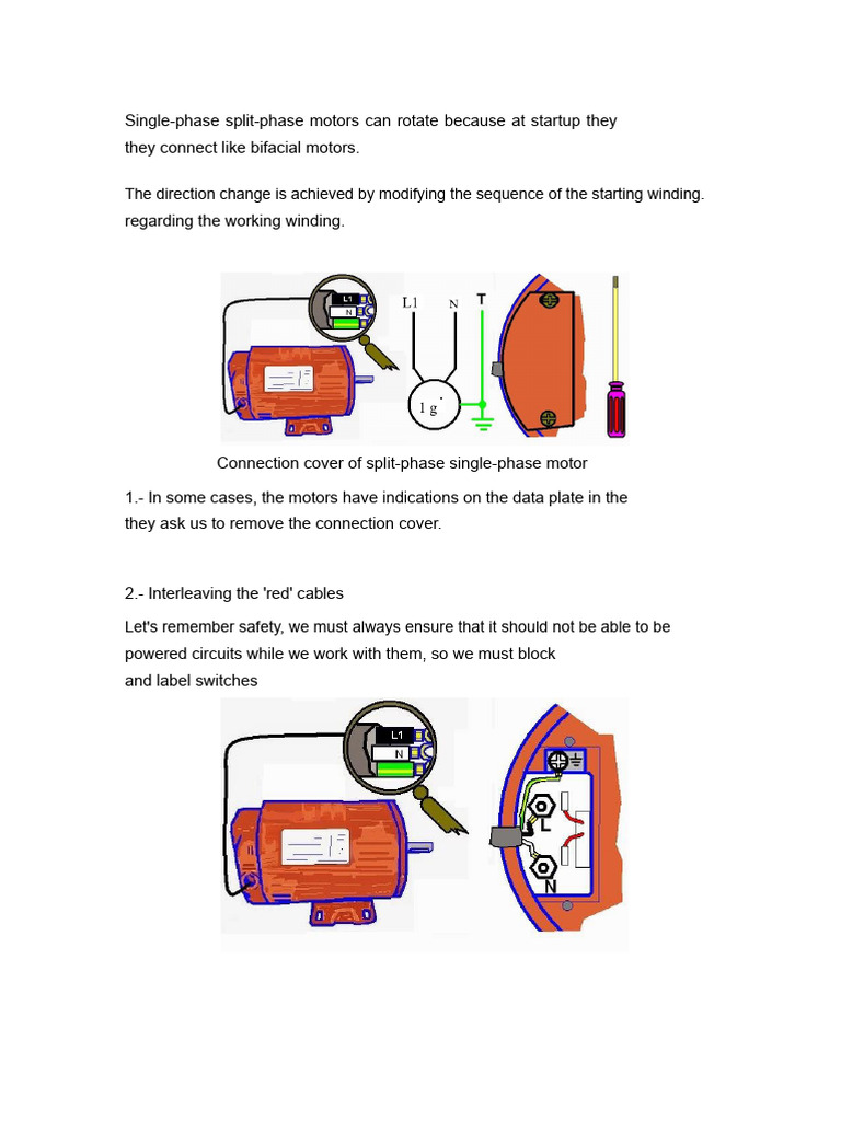 Change Rotation of Single-Phase Motors | PDF