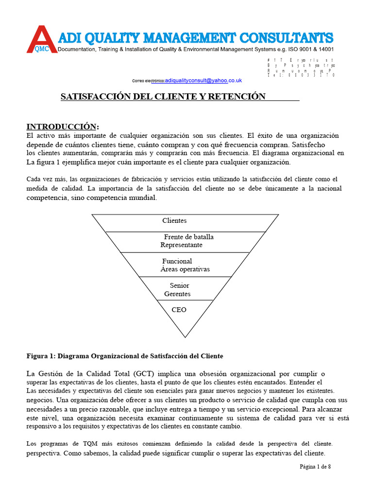 Satisfacción y Retención del Cliente | PDF | Calidad (comercial) | La ...