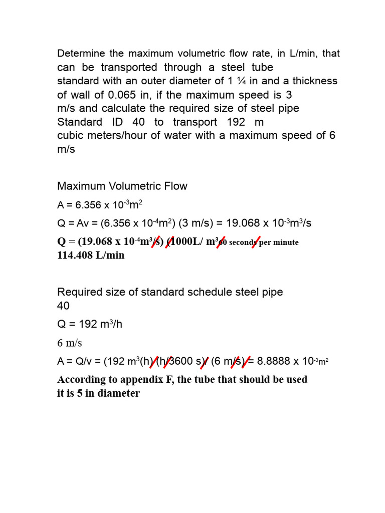 Determine The Maximum Volumetric Flow Rate TAREA | PDF