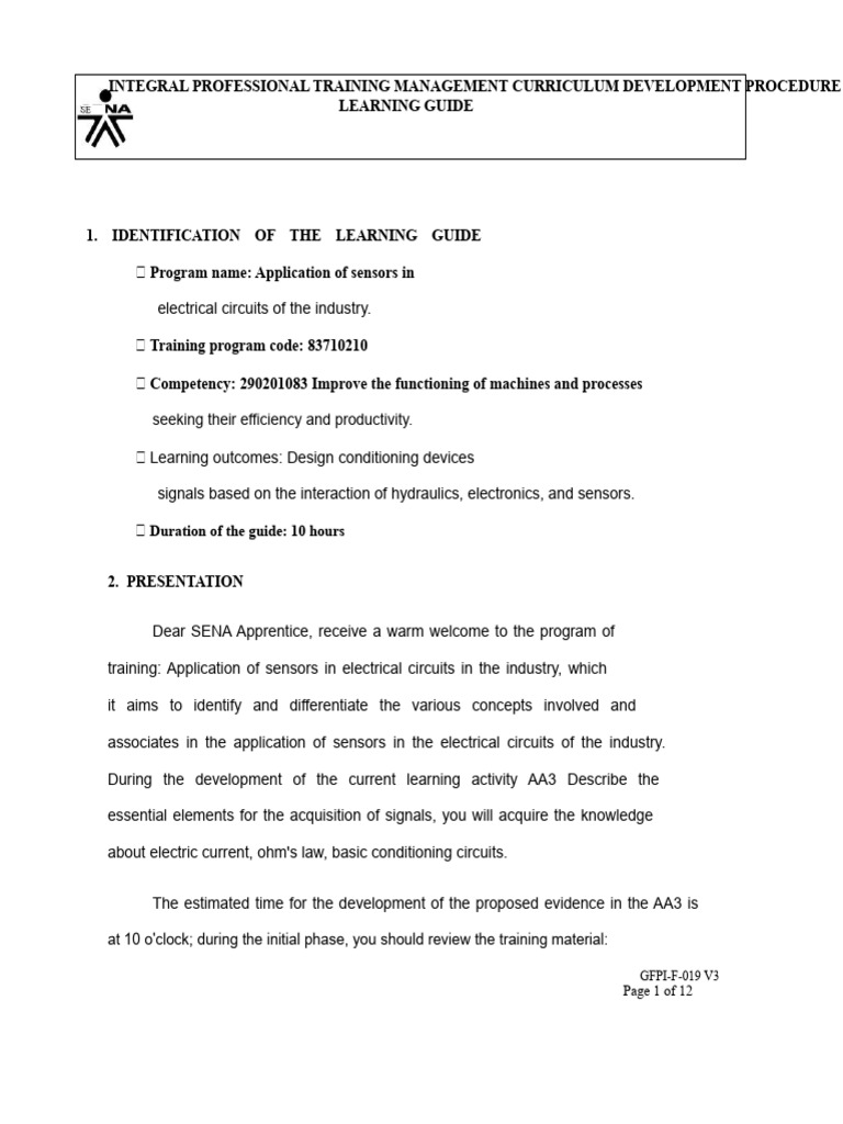 Activity 3 Sensors | PDF | Electric Current | Electron