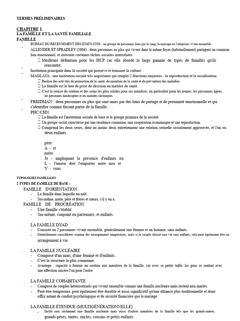 Types et fonctions de la famille moderne | PDF | Famille | Allaitement