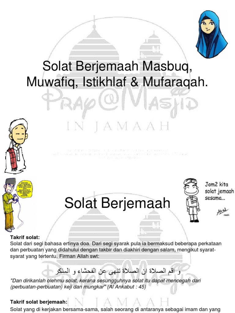 Solat Berjemaah Masbuq Muwafiq Istikhlaf Pdf