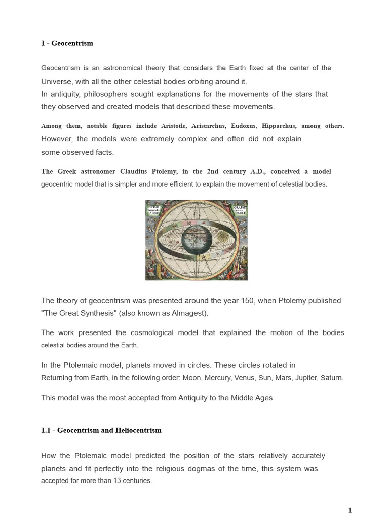 Geocentrism: History and Key Figures | PDF | Heliocentrism | Johannes ...