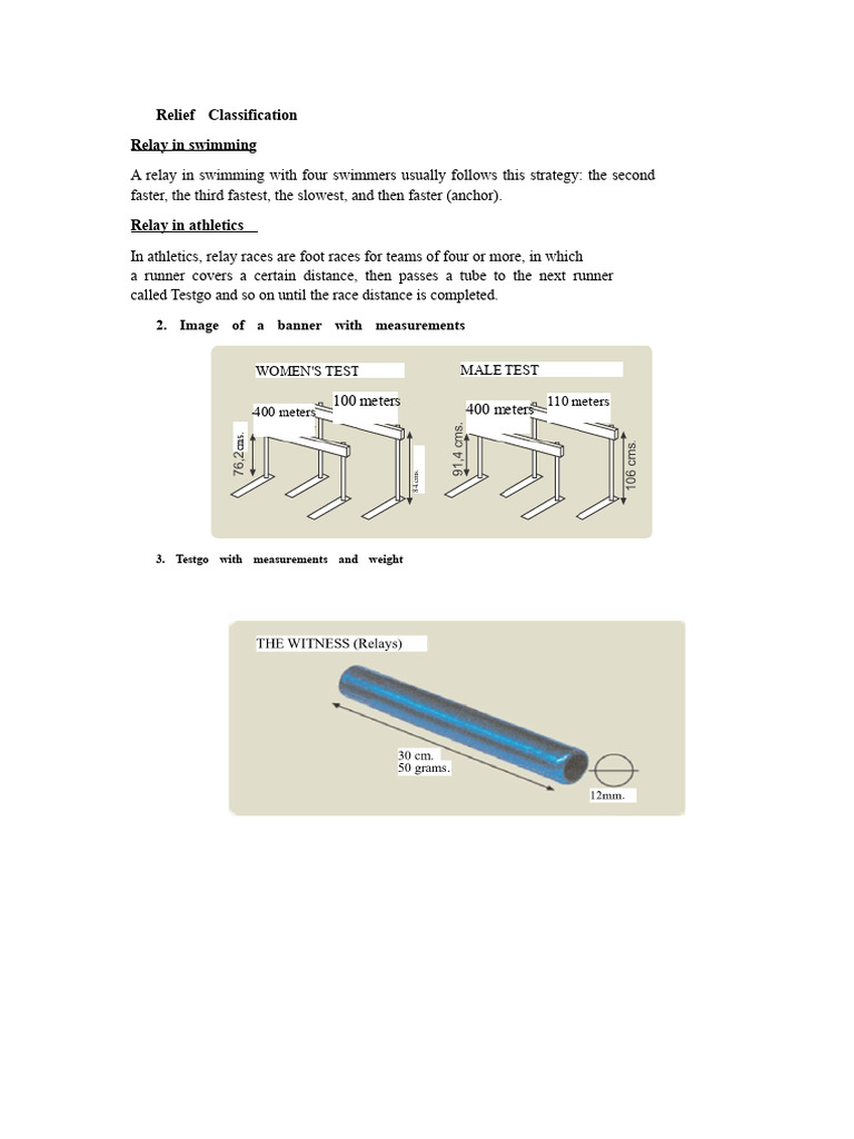 Relay Race Strategies and Classifications | PDF
