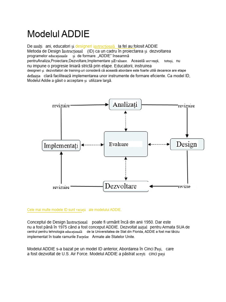 Modelul ADDIE | PDF