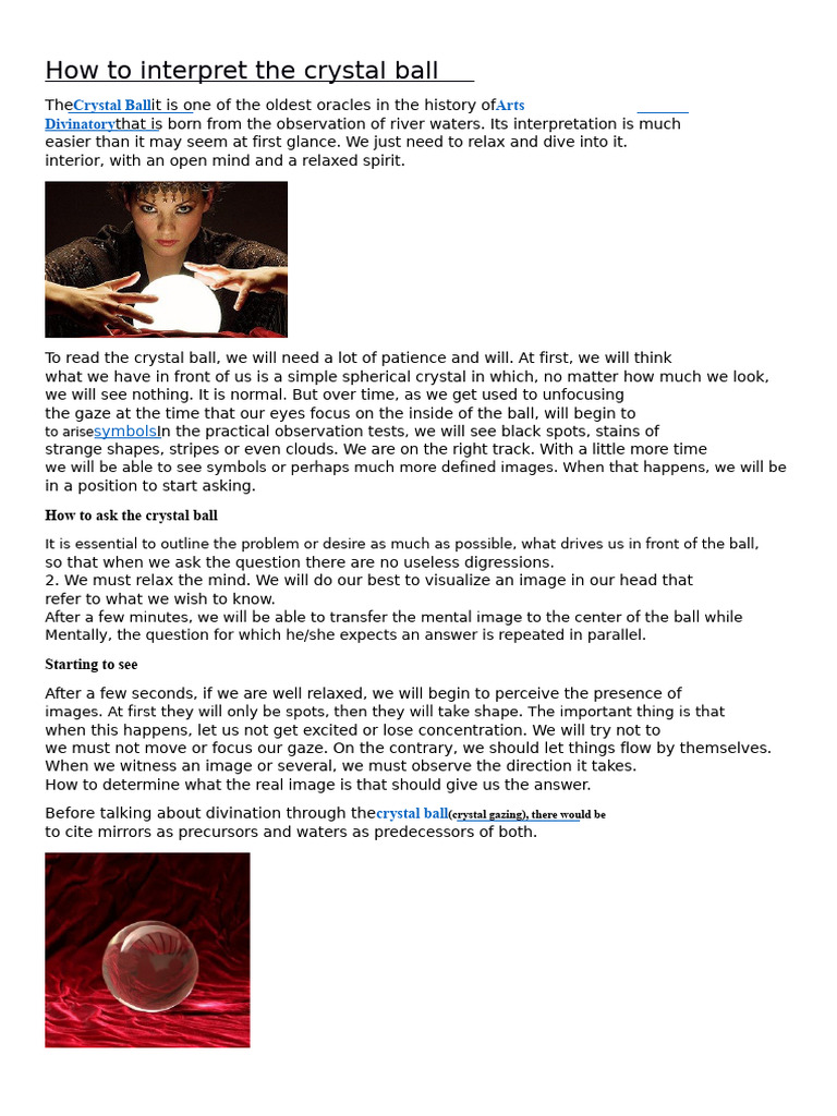 Interpreting the Crystal Ball | PDF