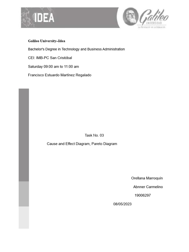Business Projects 2 Task No. 3 Abnner Orellana 19006297 | PDF | Causality